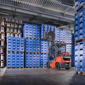 IC counterbalance forklift truck with hydrostatic transmission